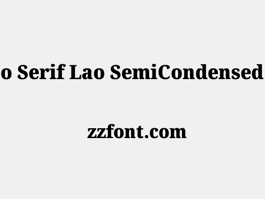 Noto Serif Lao SemiCondensed Black