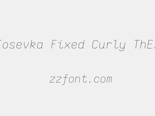 Iosevka Fixed Curly ThEx