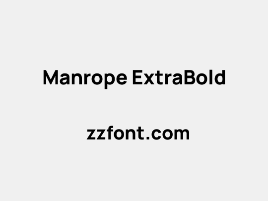 Manrope ExtraBold