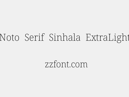 Noto Serif Sinhala ExtraLight