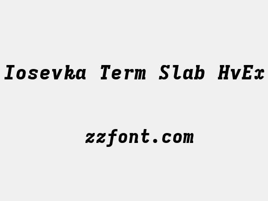 Iosevka Term Slab HvEx