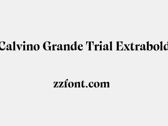 Calvino Grande Trial Extrabold