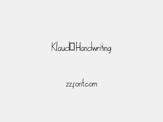 Klaud_Handwriting