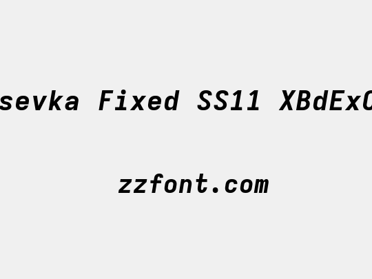 Iosevka Fixed SS11 XBdExObl