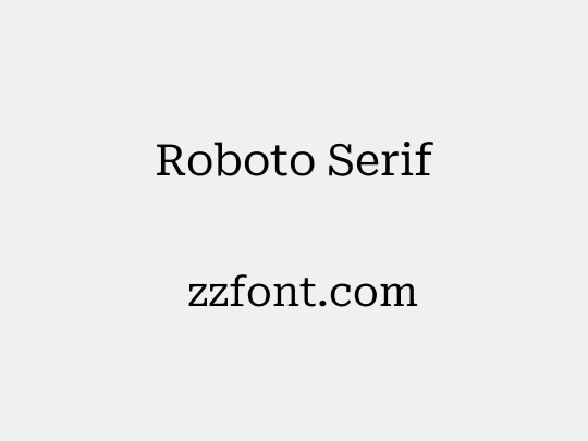 Roboto Serif