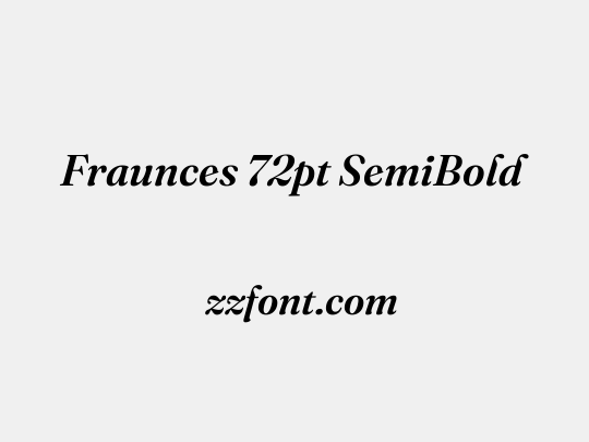 Fraunces 72pt SemiBold