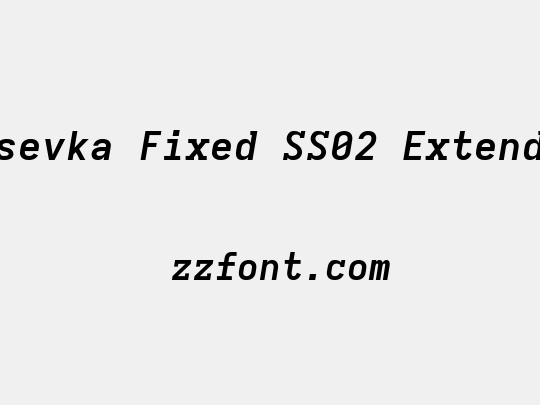 Iosevka Fixed SS02 Extended