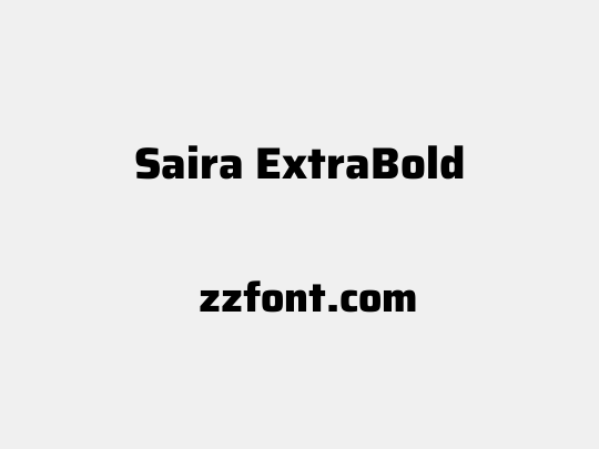 Saira ExtraBold