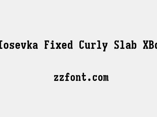 Iosevka Fixed Curly Slab XBd