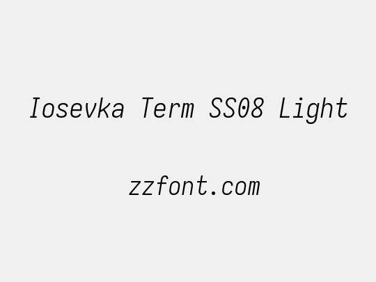 Iosevka Term SS08 Light