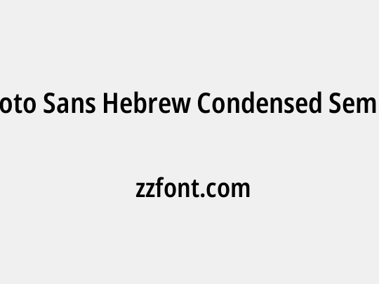 Noto Sans Hebrew Condensed SemiBold