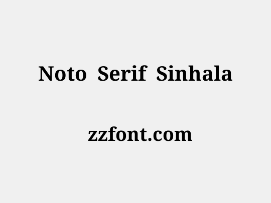 Noto Serif Sinhala