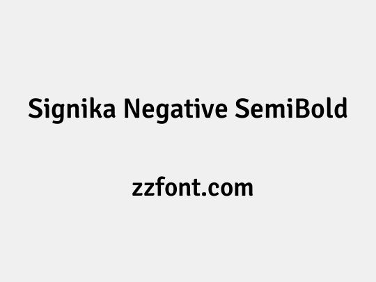 Signika Negative SemiBold