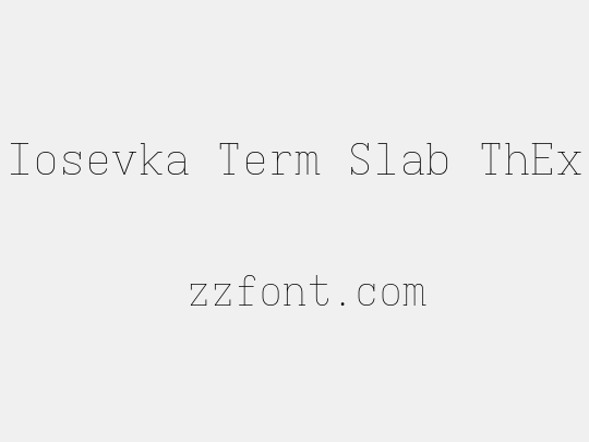 Iosevka Term Slab ThEx