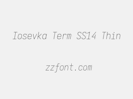 Iosevka Term SS14 Thin