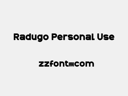 Radugo Personal Use