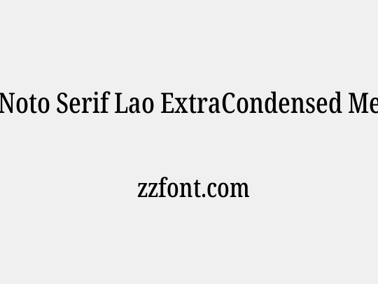 Noto Serif Lao ExtraCondensed Medium