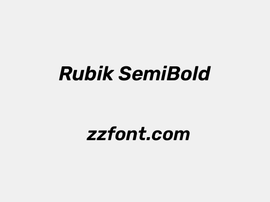 Rubik SemiBold