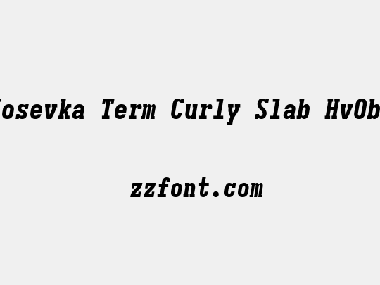 Iosevka Term Curly Slab HvObl