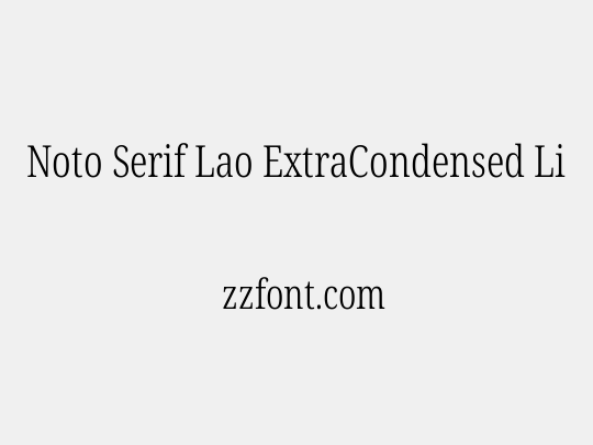 Noto Serif Lao ExtraCondensed Light