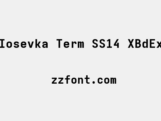 Iosevka Term SS14 XBdEx