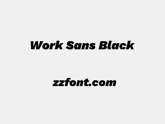 Work Sans Black