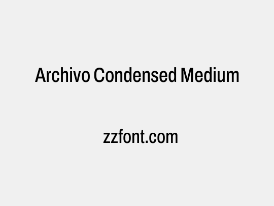 Archivo Condensed Medium