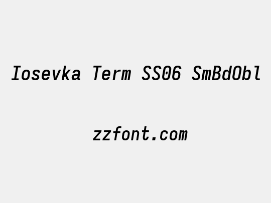 Iosevka Term SS06 SmBdObl