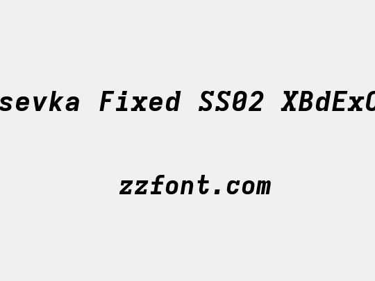 Iosevka Fixed SS02 XBdExObl