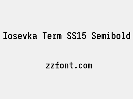 Iosevka Term SS15 Semibold