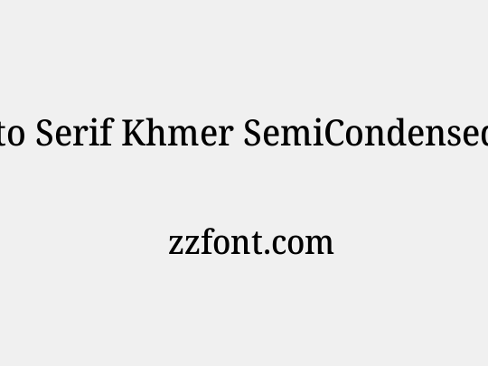 Noto Serif Khmer SemiCondensed Medium