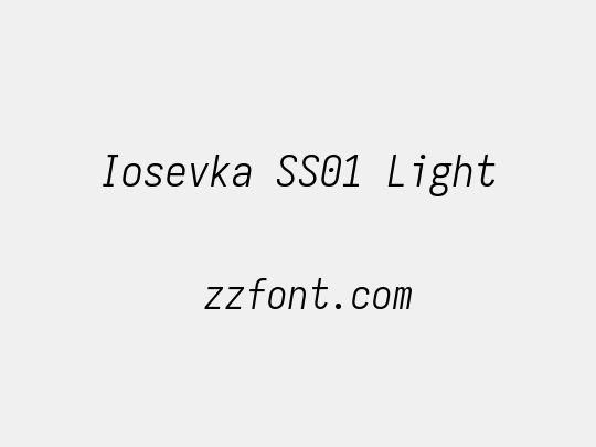 Iosevka SS01 Light