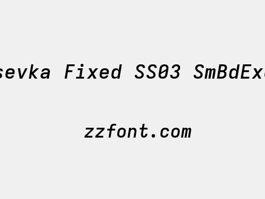 Iosevka Fixed SS03 SmBdExObl