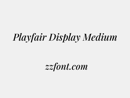 Playfair Display Medium