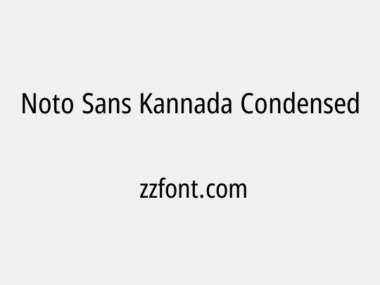 Noto Sans Kannada Condensed