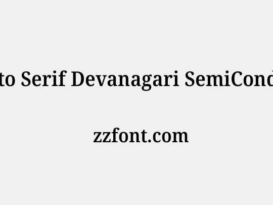 Noto Serif Devanagari SemiCondensed SemiBold