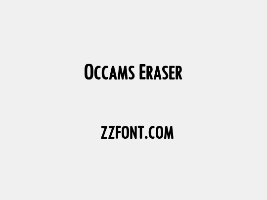 Occams Eraser