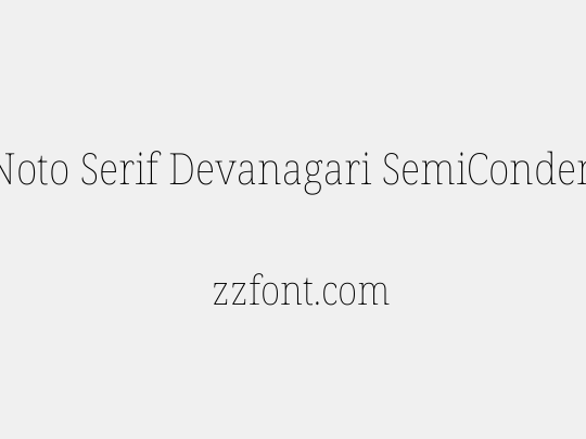 Noto Serif Devanagari SemiCondensed Thin