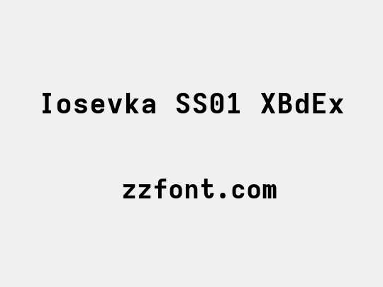 Iosevka SS01 XBdEx