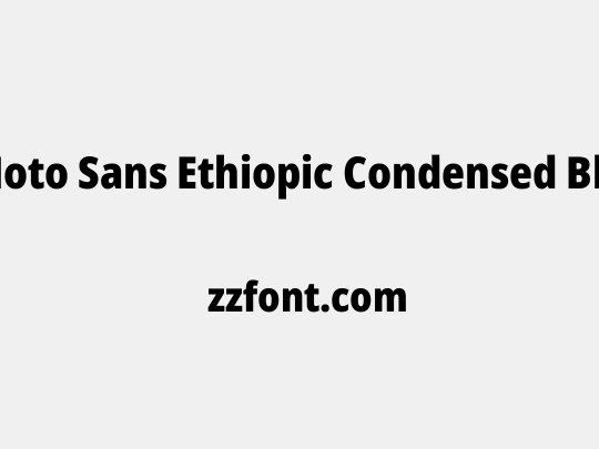 Noto Sans Ethiopic Condensed Black