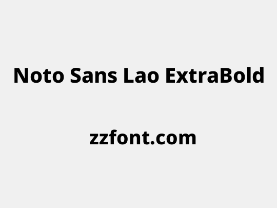 Noto Sans Lao ExtraBold