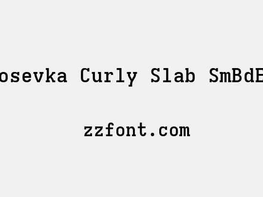 Iosevka Curly Slab SmBdEx