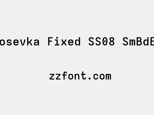 Iosevka Fixed SS08 SmBdEx