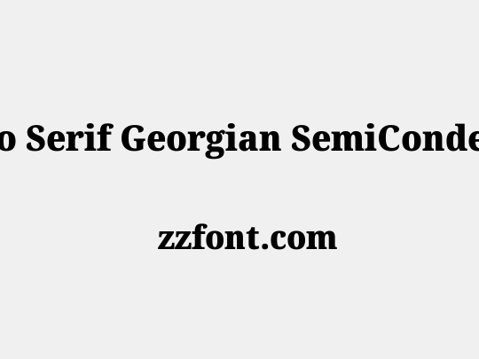 Noto Serif Georgian SemiCondensed Black