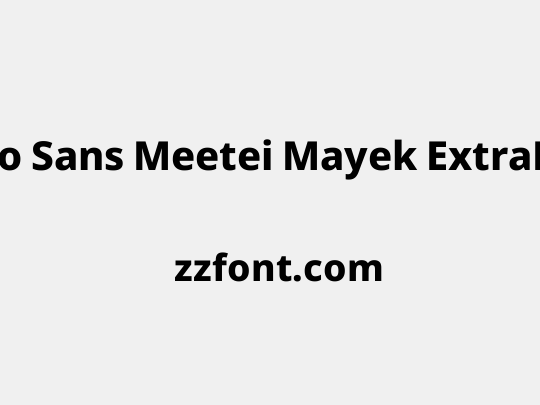 Noto Sans Meetei Mayek ExtraBold