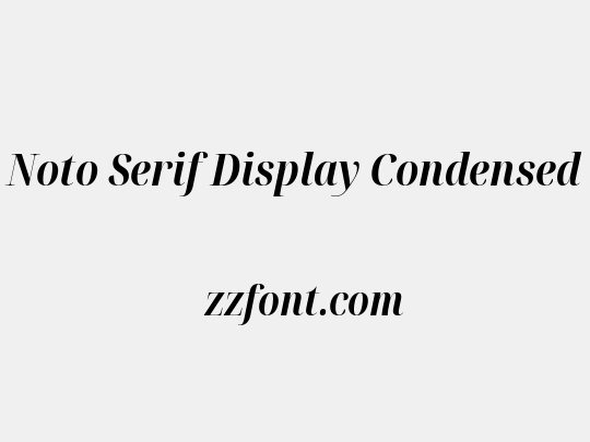 Noto Serif Display Condensed