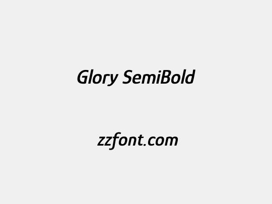 Glory SemiBold