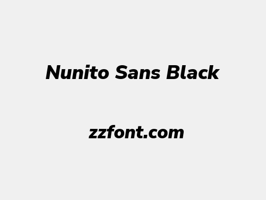 Nunito Sans Black