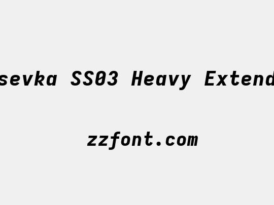 Iosevka SS03 Heavy Extended