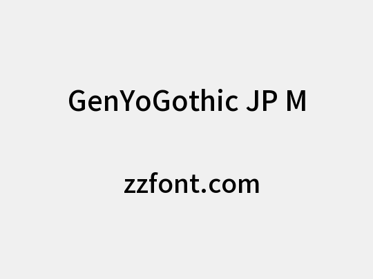 GenYoGothic JP M